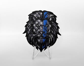 Lion Thin Blue Line  Flag Patch