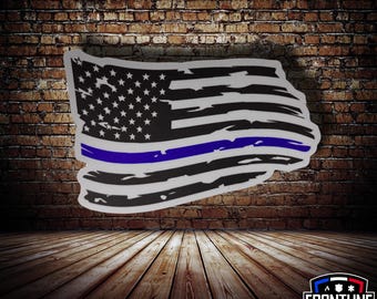 Thin Blue Line Flag Sticker