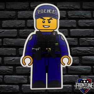 Blocky Police Officer Sticker