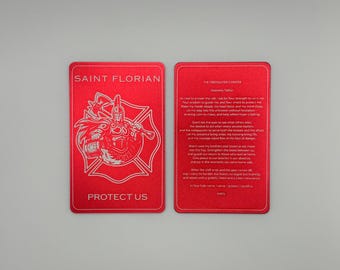 Firefighter Saint Florian Prayer Card