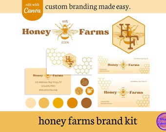Custom Farm Logo & Brand Kit Bundle | Designer Logo, Social Media Kit, Canva Color Palette, Brand Board