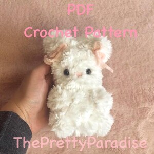 No Sew Bunny Rabbit Crochet Pattern for Amigurumi using faux fur yarn