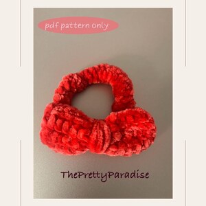 PDF Bow Scrunchie Crochet Pattern Digital Download