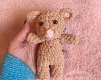 Mouse Crochet Plushie Handmade Stuffed Animal mouse doll Amigurumi