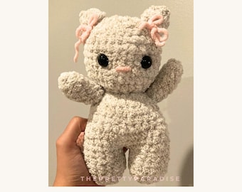 Cat Crochet Plushie Pattern PDF Coquette Amigurumi Tutorial Download