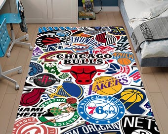 Basketball Rug,Nba Team Rug,Boys Room Rug,Sport Rug,Cool Rugs,Custom Rug,Hypebeast Rug,Area Rug,Personalized Rug,Unique Rug,Gift for Her
