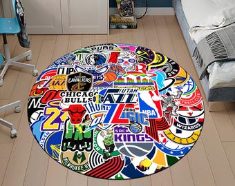 Nba Team Rug,Basketball Rug,Boys Room Rug,Sport Rug,Round Rug,Custom Rug,Hypebeast Rug,Area Rug,Personalized Rug,Unique Rug,Gift for Him