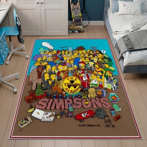 Simpsons Characters Rug,Simpsons Rug,Colorful Rug,Unique Rug,Fantastic Rug,Legend Rug,Anime Decor,Custom Rug,Anime Rug,Area Rug,Gifts