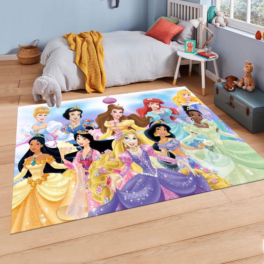 Princcess Rug Princess Rug, Cute Rug, Colorful Rug, Kids Rug, Custom Rug,personalized ...