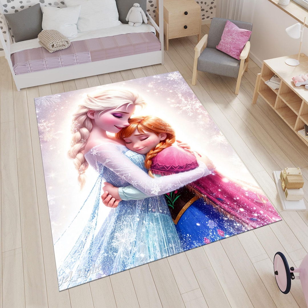 Elsa Round Rug Elsa Rug, Anna Rug, Frozen Rug, Kids Rug,personalized Rug,custom Rug ...
