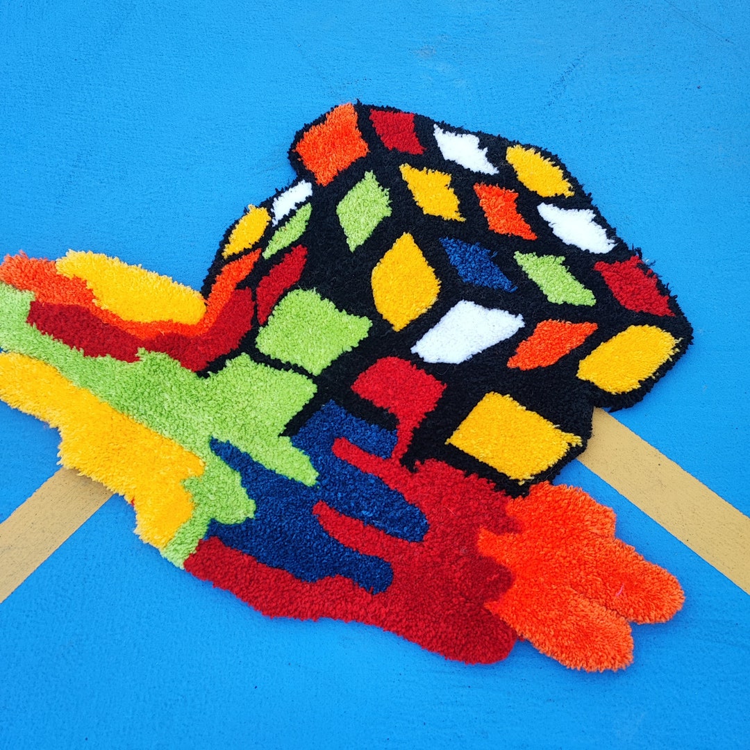Rubik's Cube Rug,irregular Rug,tufted Rug,colorful Rug,cool Rugs,game ...