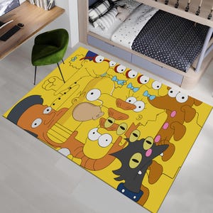 The Simpsons, Simpsons Rug, Funny Rug, Colorful Rug, Unique Rug Rug,Fantastic Rug,Legend Rug,Anime Decor,Custom Rug,Anime Rug,Area Rug,Gifts