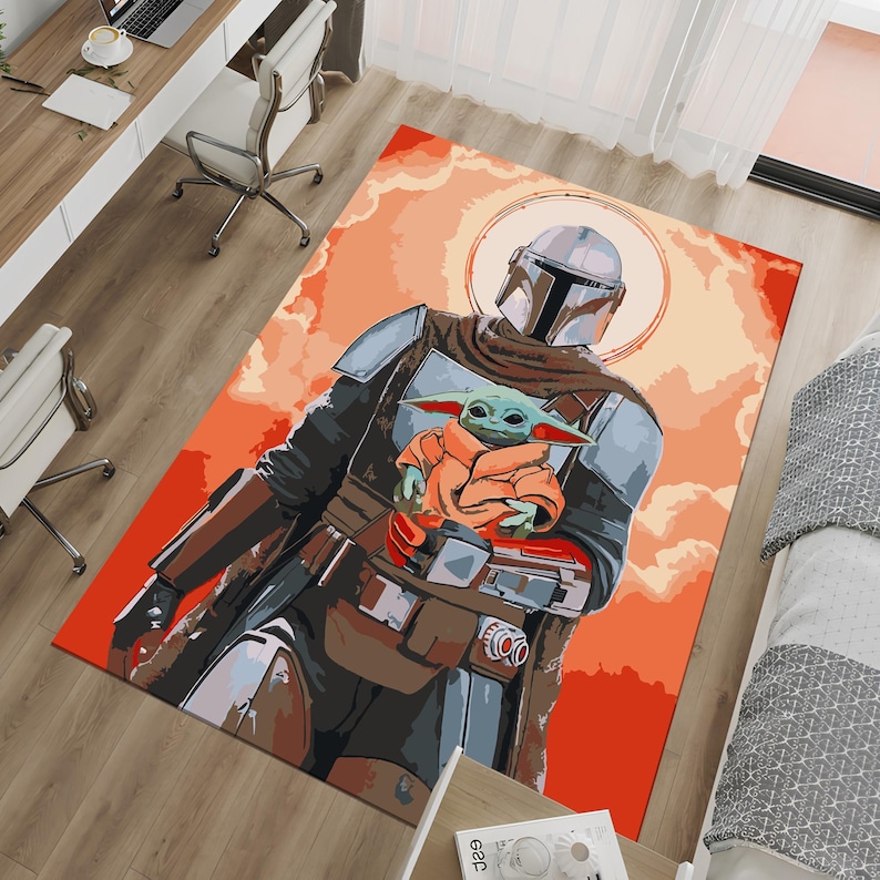 Star Wars Rug,mandalorian Rug,baby Yoda Rug,fantastic Rug,movie Rug ...