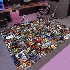 Retro Games Rug,Video Game Rug,Gaming Rug,Gamer Rug,Colorful Rug,Game Decor,Custom Rug,Retro Gaming,Arcade Game Rug,Area Rugs,Gaming Gifts