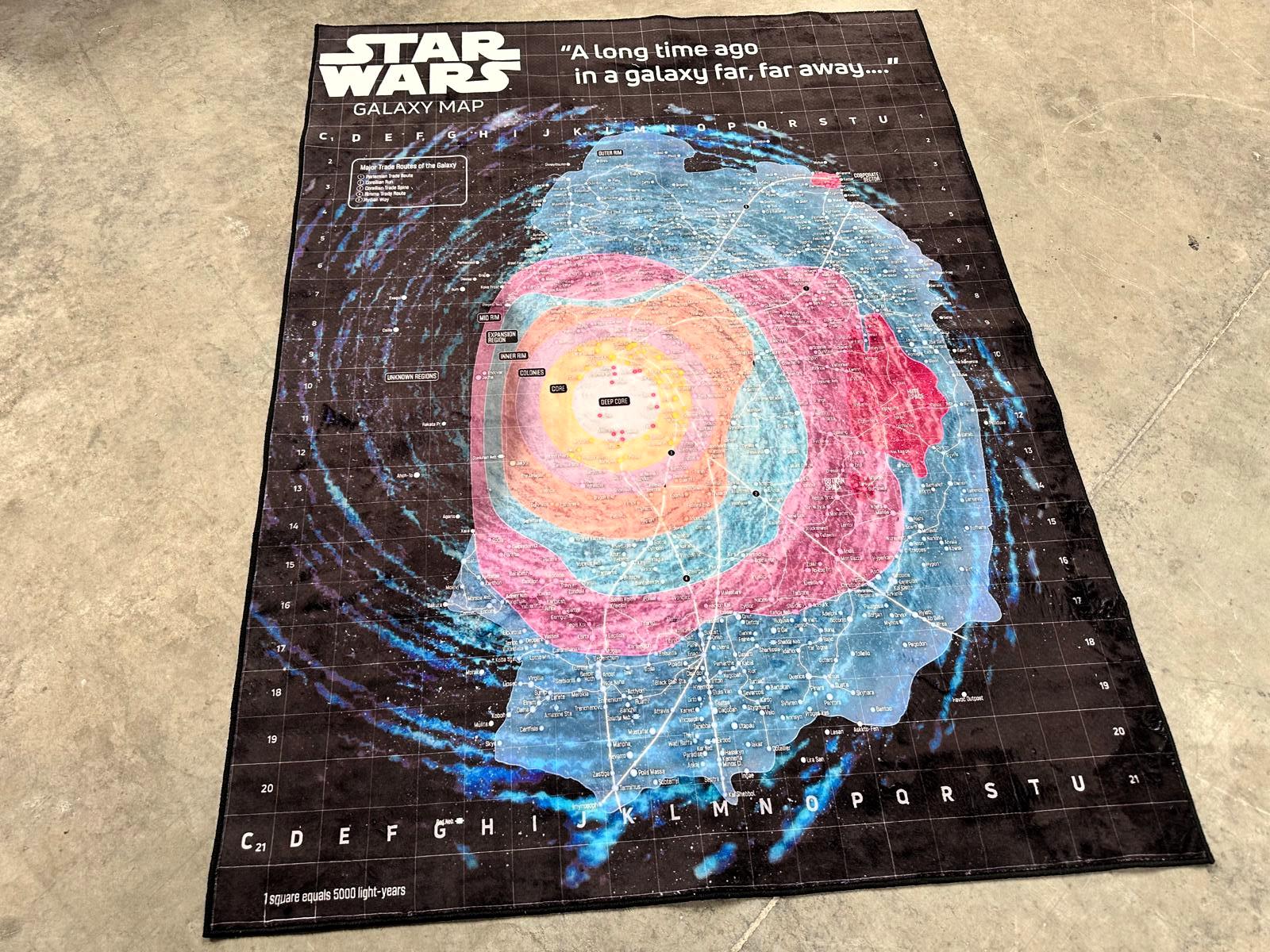 Star Wars Galaxy Map Rug - Galactic Map Rug, Sci-fi Rug, Gift for Star ...