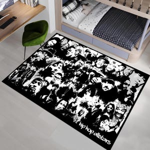 Hiphop Rug, Legends Rug,Rappers Rug,Music Rug,Music Decor,Music Room Rug,Rap Stars Collage Rug,Awesome Rug,Unique Rug,Area Rug,Gifts For Him