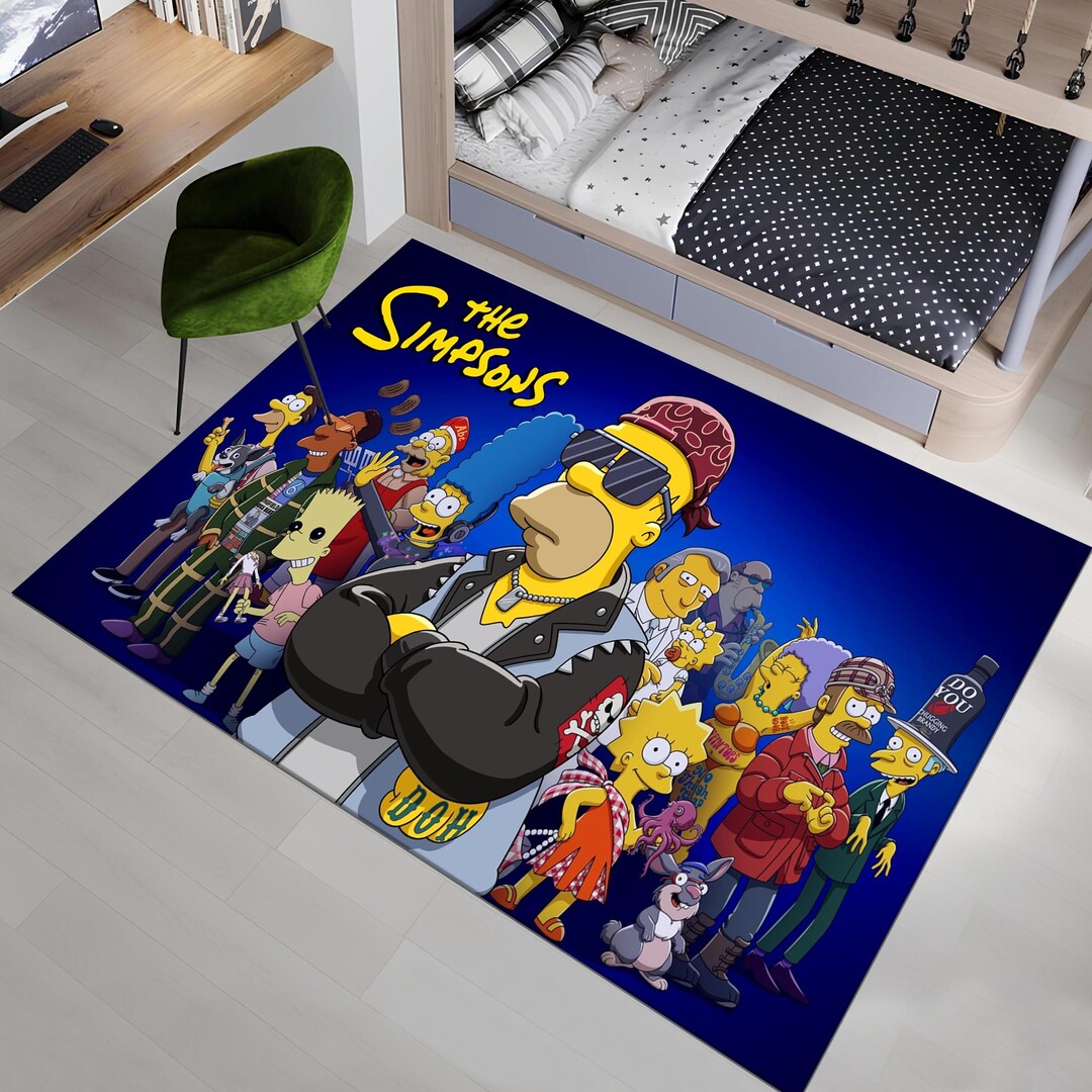The Simpsons, Simpsons Rug, Funny Rug, Colorful Rug, Unique Rug Rug ...