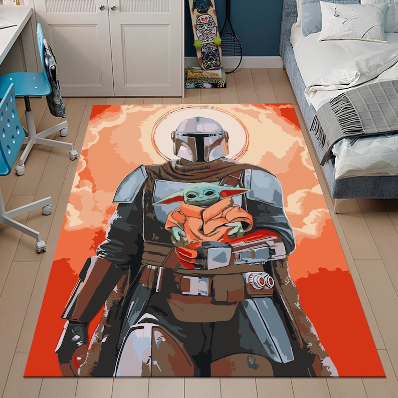 Star Wars Rug,mandalorian Rug,baby Yoda Rug,fantastic Rug,movie Rug ...
