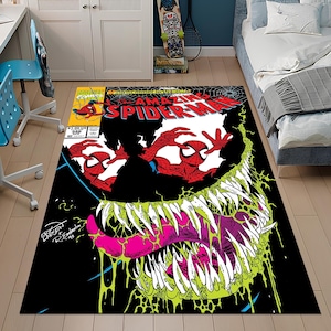 Spiderman Rug,Venom Rug,Themed Rug,Fantastic Rug,Area Rug,Kids Rug,Colorful Rug,Sci-Fi Rug,Marvel Rug,Gift For Him,Unique Rug,Bestseller