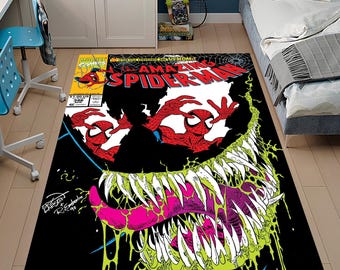 Spiderman Rug,Venom Rug,Themed Rug,Fantastic Rug,Area Rug,Kids Rug,Colorful Rug,Sci-Fi Rug,Marvel Rug,Gift For Him,Unique Rug,Bestseller