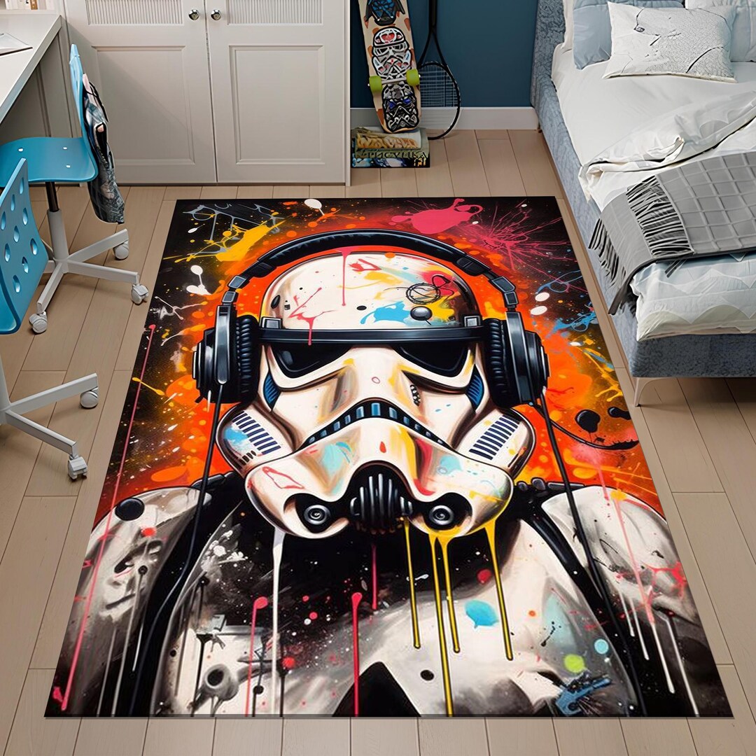 Stormtrooper Rug, Star Wars Rug, Colorful Rug, Music Rug,fantastic Rug ...