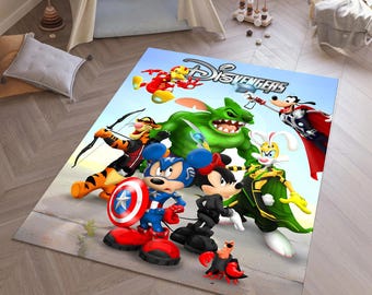 Avengers Teppich, Cartoon Teppich, Süßer Teppich, Micky Maus Teppich, Individueller Teppich, Kinderteppich, Geschenk für Kinder, Geschenk für Kinder