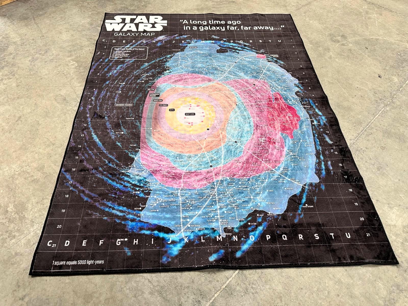 Star Wars Galaxy Map Rug - Galactic Map Rug, Sci-fi Rug, Gift for Star ...