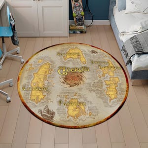 Azeroth World Map, World of Warcraft, Round Rug, Map Rug, Cool Rugs, Popular Rug, Fantastic Rug, Movie Decor, Area Rugs, Boys Room Rug
