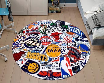 Nba Team Rug,Basketball Rug,Boys Room Rug,Sport Rug,Round Rug,Custom Rug,Hypebeast Rug,Area Rug,Personalized Rug,Unique Rug,Gift for Him