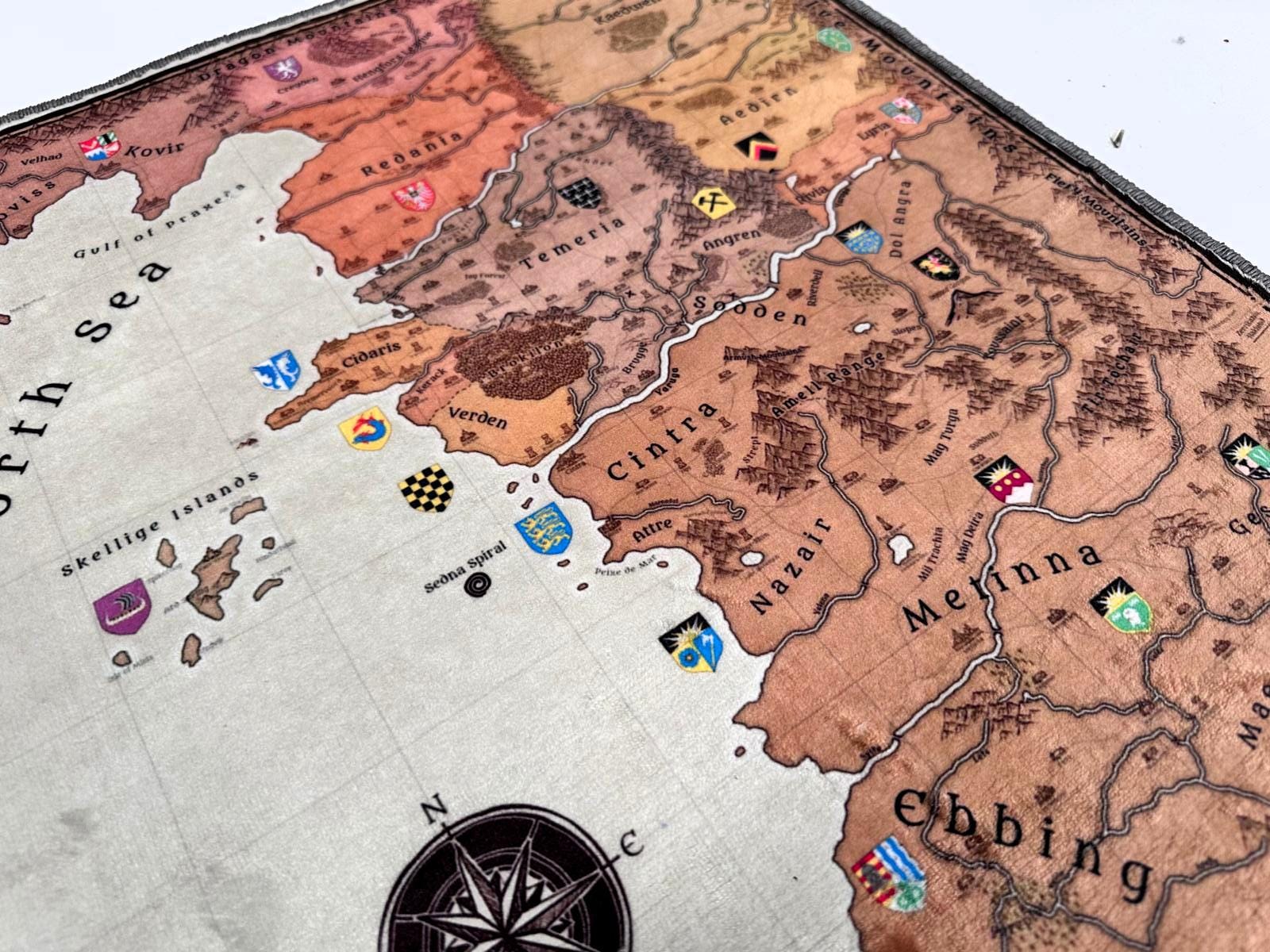 The Witcher World Map Rug - Fantasy Map Rug - Video Game Map - the ...
