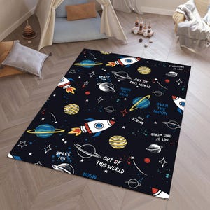 Space Rug, Planets Rug, Cute Rug, Kids Rug, Colorful Rug, Custom Rug,Nursery Rug,Best Rug,Area Rug,Kids Room Rug,Nursery Decor,Gift for Kids