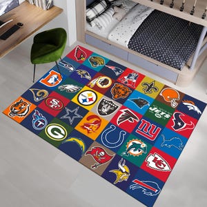 American Football Team Rug,Football Rug,Sport Rug,Boys Room Rug,Custom Rug,Hypebeast Rug,Area Rug,Personalized Rug,Unique Rug,Gift For Him