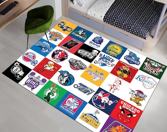 Nba Team Rug,Retro Game Rug,Basketball Rug,Sport Rug,Kids Room Rug,Custom Rug,Popular Rug,Area Rug,Personalized Rug,Unique Rug,Gift For Him
