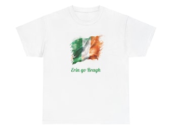 Erin go Bragh Ireland flag style four tee shirt, Ireland shirt, Irish Woman Gift, St Patrick gift Irish Man Gift, Irish Christmas Gift