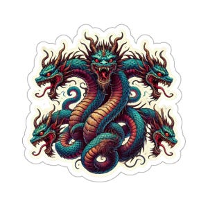 Hydra Sticker - Greek Mythology Mythological Beast - Perfect for Mythical Creature Lovers