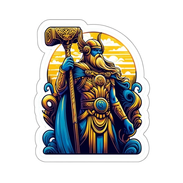 Norse God Heimdall Sticker - Guardian of the Bifrost - Mythical Norse God Decal for Your Collection