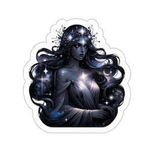 Dea Nyx Decalcomania in vinile - Dea dell'oscurità - Mitologia greca antica - Adesivo simbolo notturno