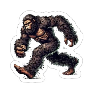 Sasquatch Bigfoot Sticker - Cryptid Vinyl Decal for Laptops, Water Bottles, and Journals - Perfect Gift for Bigfoot Fans