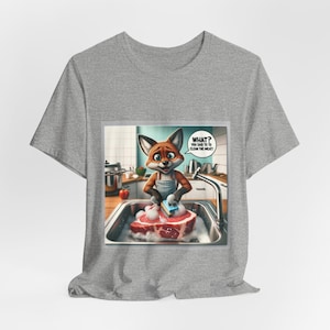 Funny Cooking Shirt - Cute Animal Washing Meat with Soap - Perfect for Chefs - Ideal Gift for Foodies!