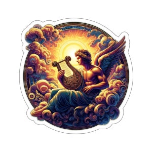 Apollo God Sticker - Greek Mythological Vinyl Sticker - Perfect For Laptops, Cars, Phone, Planners, Laptops and Water Bottles