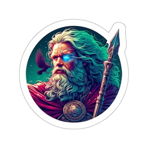 Odin Norse God Vinyl Sticker - Odin Allfather Decal - Viking Mythology - Gift for Greek Mythology Fans