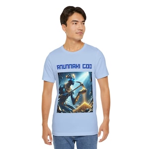 Premium Anunnaki T-Shirt - Gold-Mining Ancient Aliens - Sumerian Deity Unisex Short Sleeve Tee