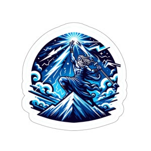 Olympian Zeus Vinyl Sticker - Greek Mythology Person - mythological decal