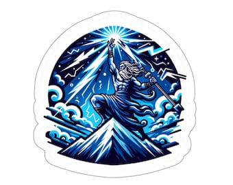 Olympian Zeus Vinyl Sticker - Greek Mythology Person - mythological decal