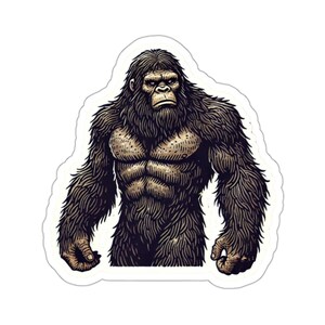 Bigfoot Sticker - Sasquatch Vinyl Decal for Laptops, Journals, and Water Bottles - Perfect for Cryptid Enthusiasts