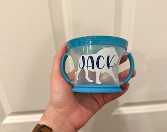 Snack Catcher personalizado | Snack Cup | Munchkin | Snacks | Bebê | Criança pequena | Primeiro aniversário | Combinação de mamãe e eu | Leão | Presente | Lembrancinha de festa