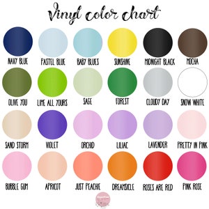 Może przedstawiać: Tabela kolor&oacute;w winylu z 18 r&oacute;żnymi kolorami, w tym granatowy, błękitny, błękitny dla dzieci, słońce, czarny jak noc, mokka, olive you, limonka, szałwia, las, pochmurny dzień, śnieżnobiały, burza piaskowa, fioletowy, orchidea, liliowy, lawenda, r&oacute;żowy, guma do żucia, morela, brzoskwinia, sorbet, r&oacute;że są czerwone i r&oacute;żowe.