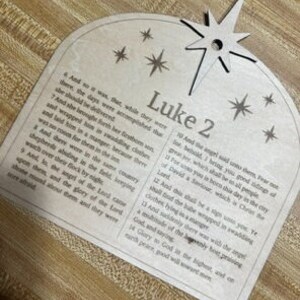 DESCARGA DIGITAL - SVG, versículo bíblico de Lucas 2, decoración navideña, grabado láser