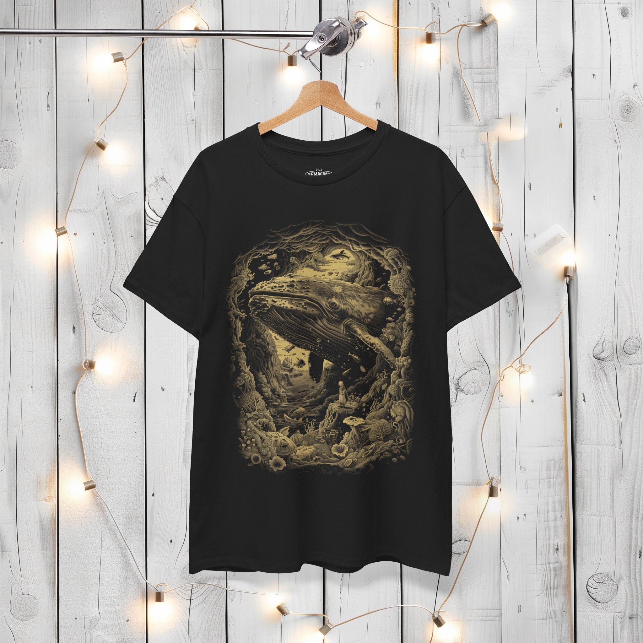 Whale Tshirt Gift, Men's Whale Shirt, Animal Shirt, Optical Illusion