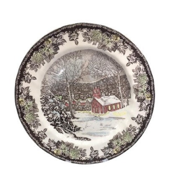 Beautiful Vintage Hand-Painted Johnson Bros Dinner Plate 10 Inch Made in England "The Friendly Village" Collection, Gift, Tea Party